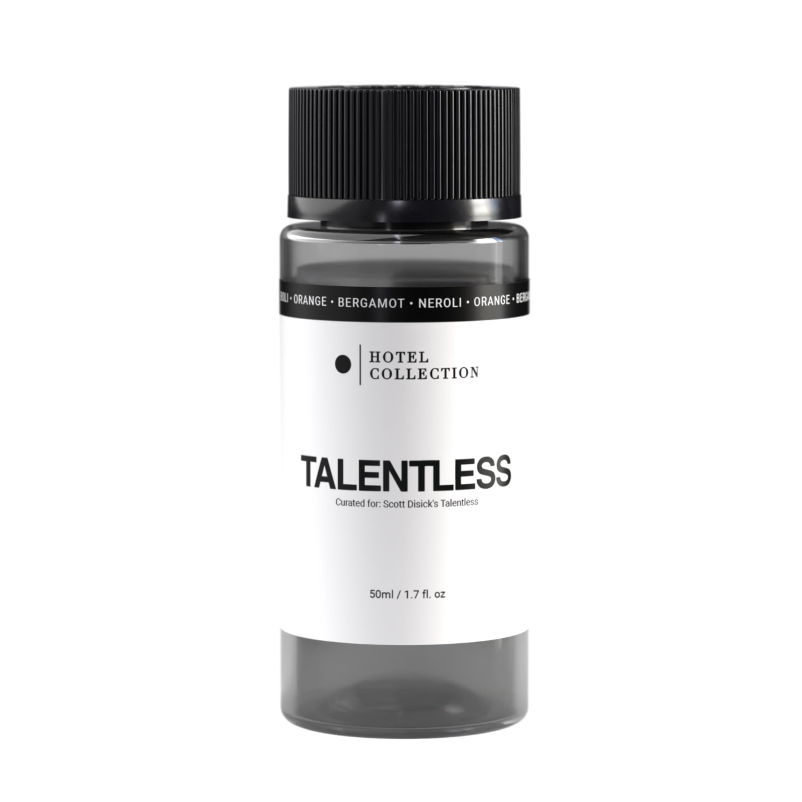 Hotel Collection Diffuser Oil Talentless Lemon Zest bottle enhances vibrant living room ambiance.