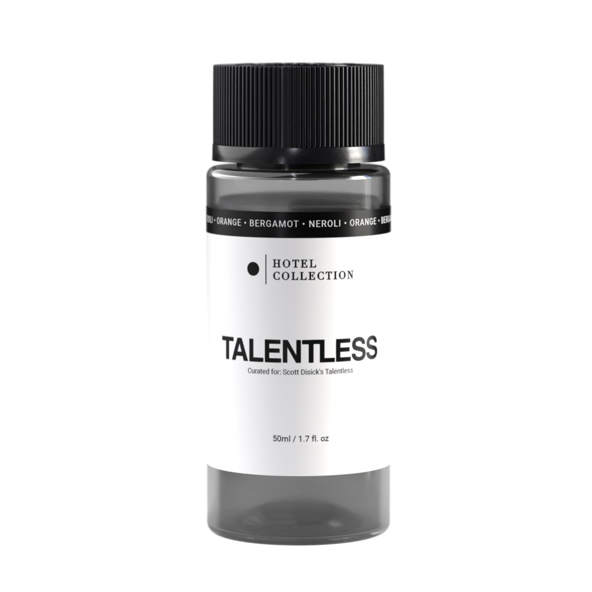 Hotel Collection Diffuser Oil Talentless Lemon Zest bottle enhances vibrant living room ambiance.