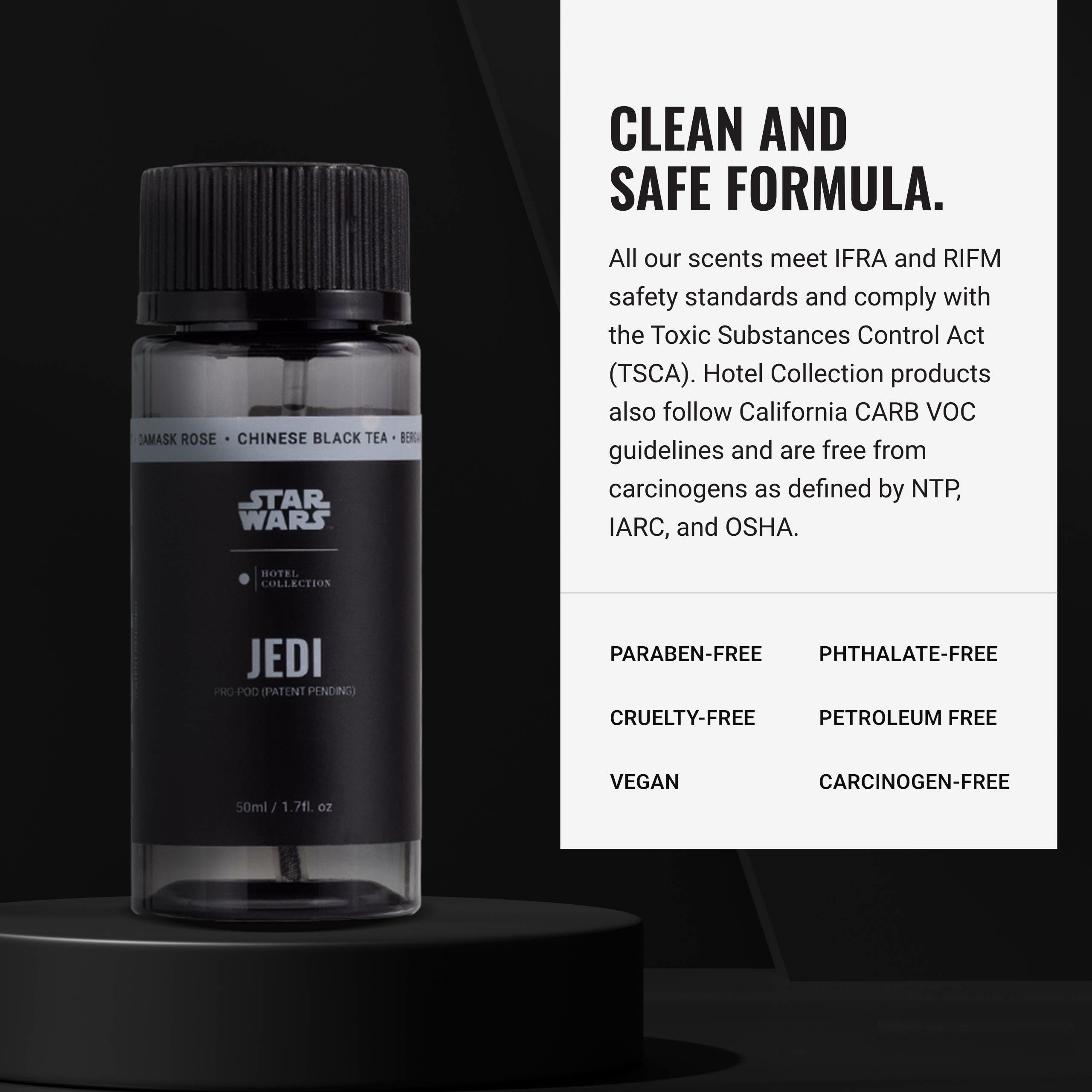 Paraben-free, vegan, cruelty-free and phthalate-free labeling