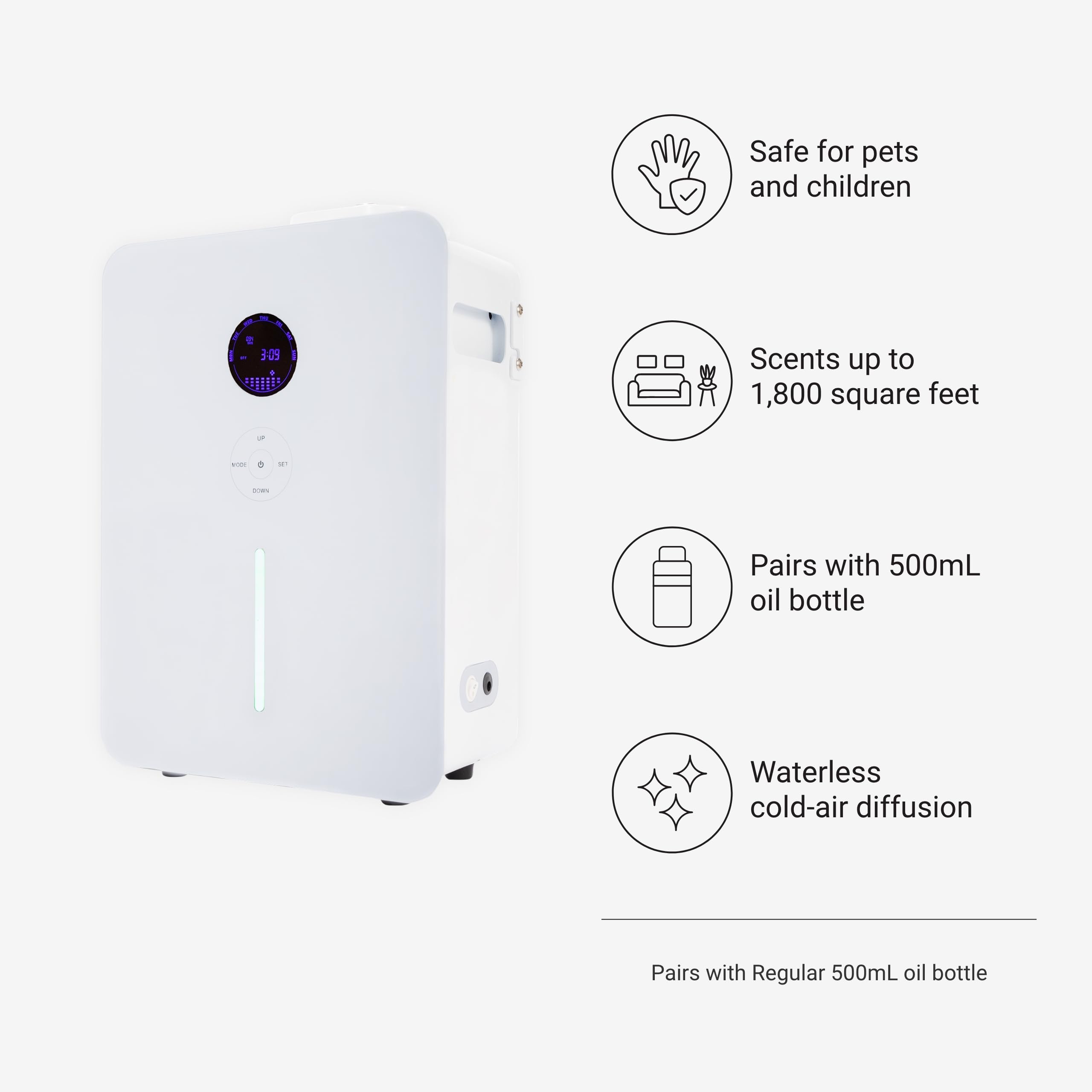 Hotel Collection Villa Scent Diffuser demonstrates HVAC compatibility for whole-home scenting