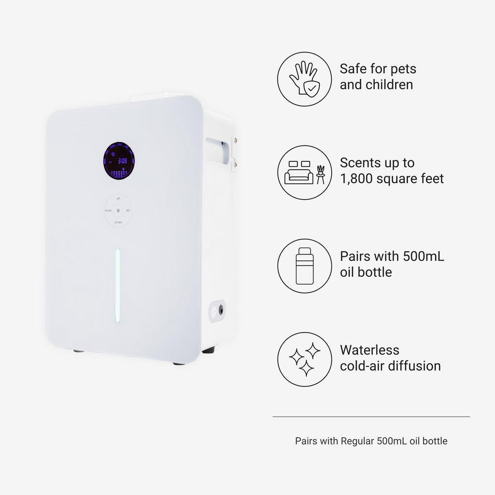 Hotel Collection Villa Scent Diffuser demonstrates HVAC compatibility for whole-home scenting