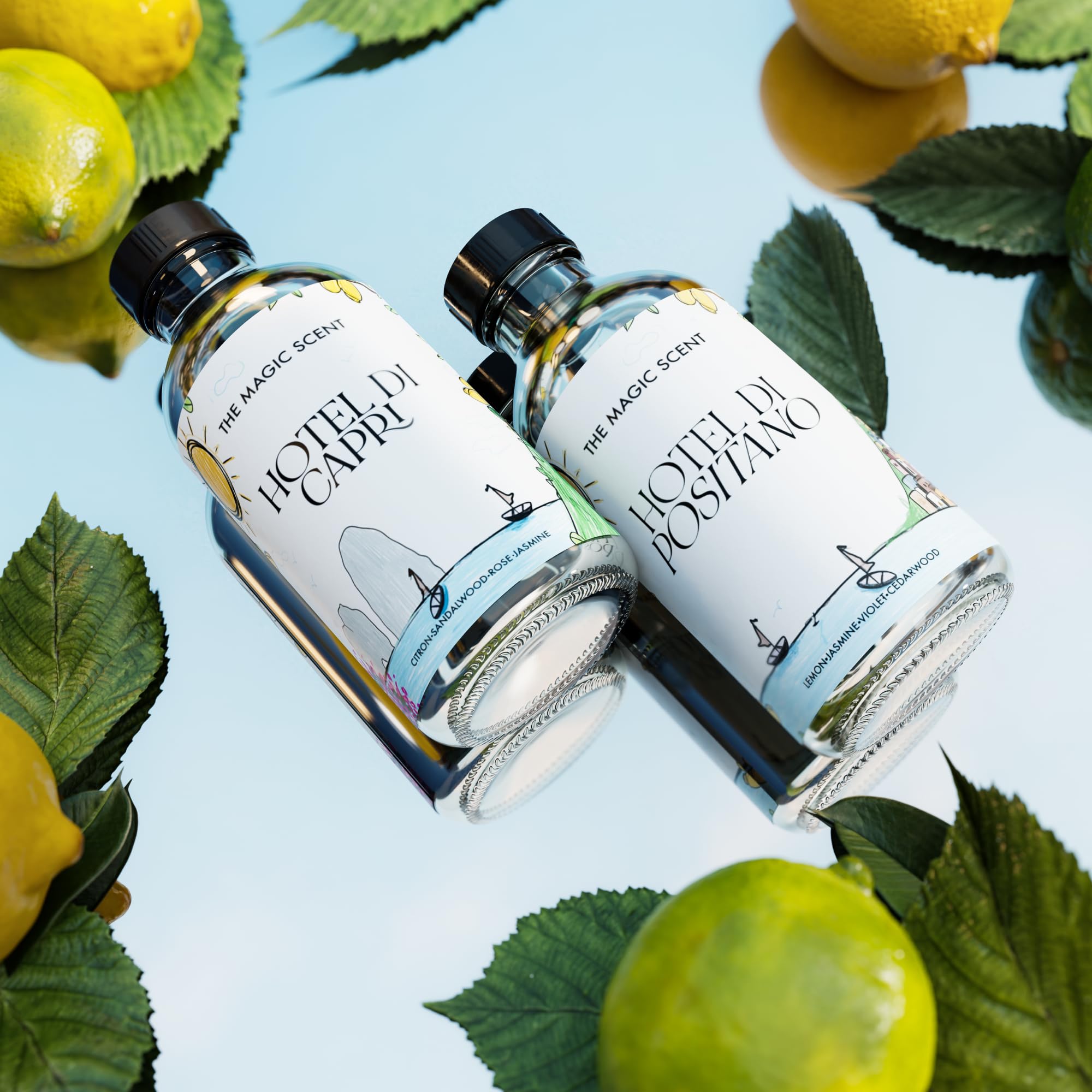 Luxurious packaging for Hotel Di Positano diffuser oil