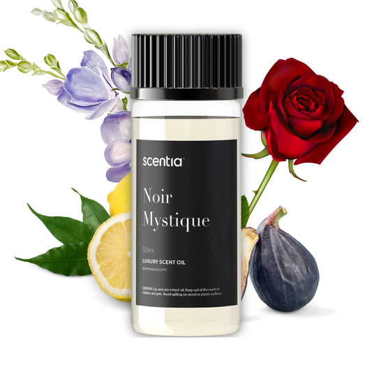 Noir Mystique 50 mL diffuser oil bottle – front view