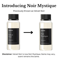 Close-up of Noir Mystique notes: rose, lemon, musk