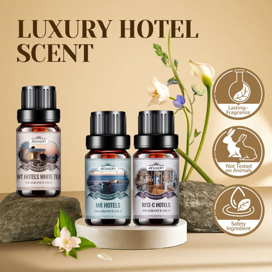Gift set packaging showcasing six 10ml diffuser oils