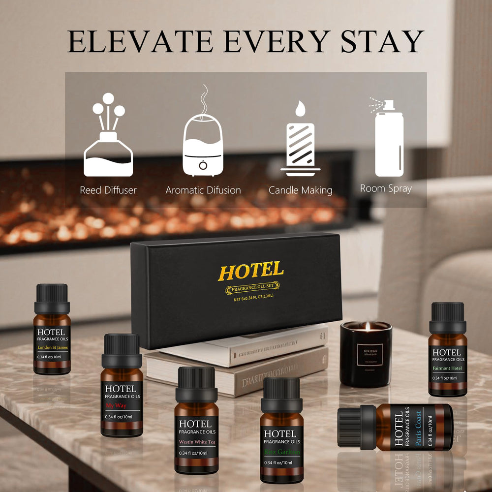 Premium essential oils for diffusers and DIY projects with hotel scents