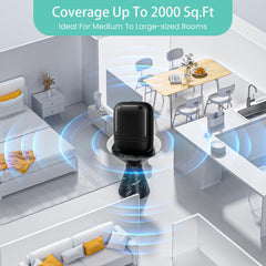 Diffuser in hotel or home room setting with HVAC compatibility