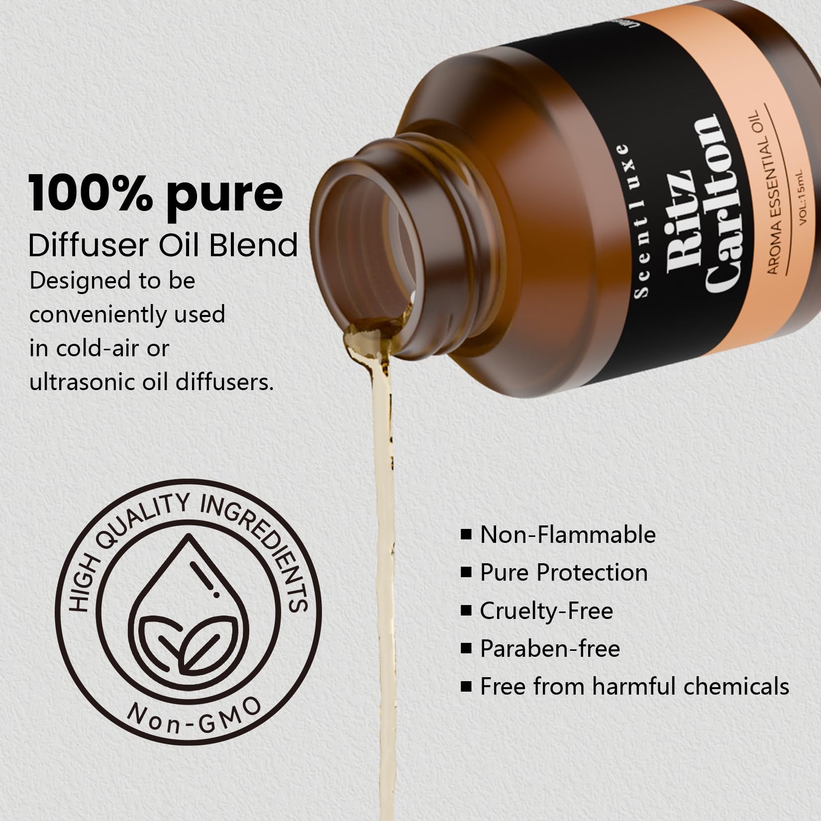 Luxurious hotel-inspired aromatherapy diffuser in a room setting.
