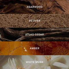 Close-up of amber fragrance note on Hotel Lobby Signature Candle