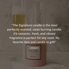 Close-up of musk fragrance note on Hotel Lobby Signature Candle