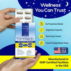 Hotel room setup with Travel Sleep Aid for restful sleep