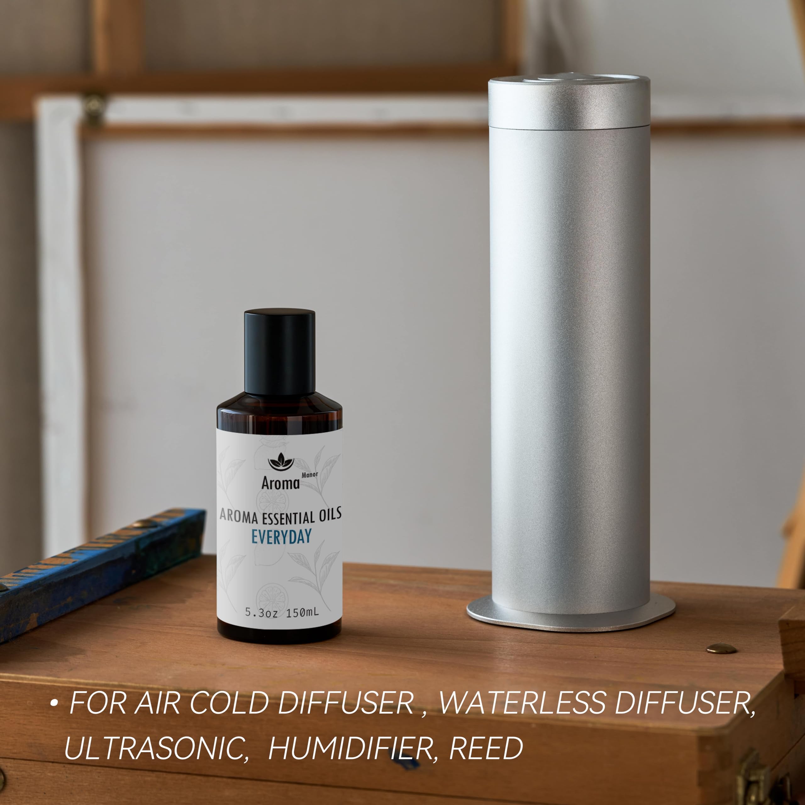 Office fragrance setup with diffuser