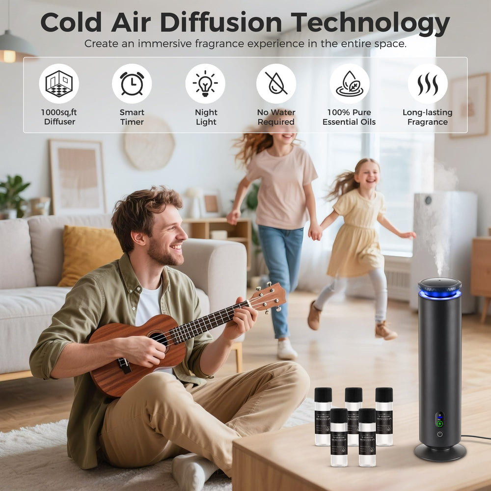 120 ml oil bottle and diffuser control panel