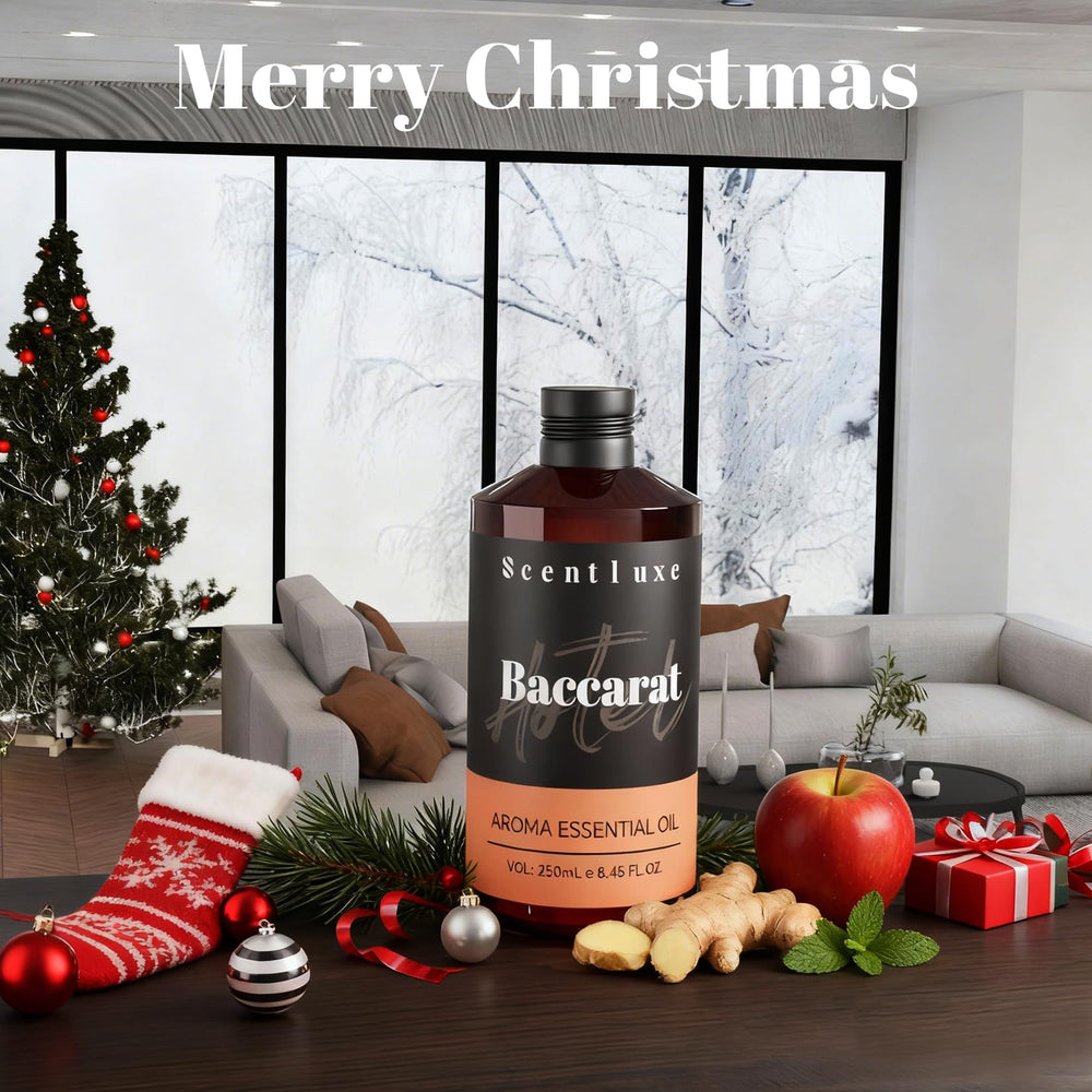Back view of Baccarat Diffuser Oil bottle showing label and ingredients