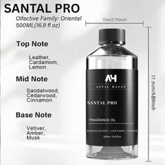 Bottle of Hotel Scents Santal Diffuser Oil 500mL