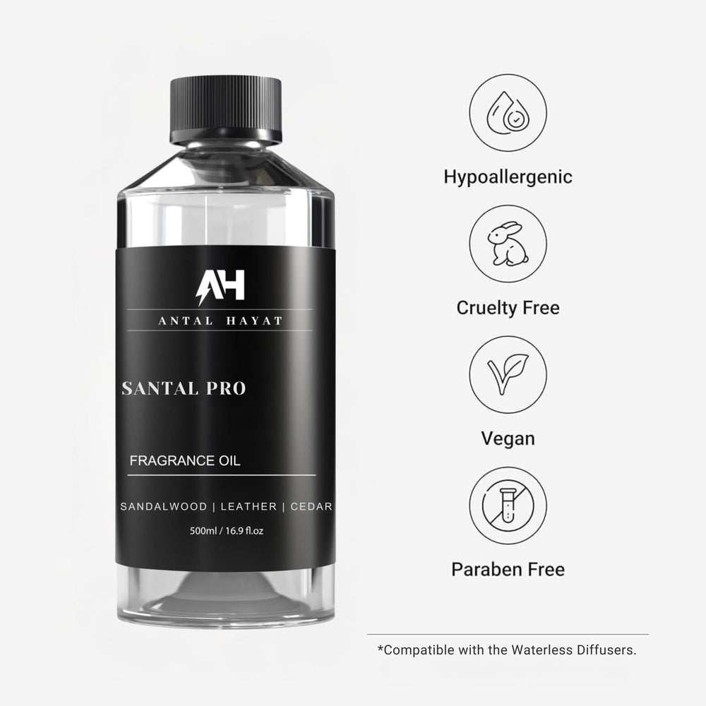 Side profile of Santal Diffuser Oil bottle