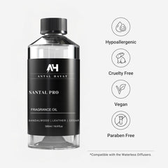 Side profile of Santal Diffuser Oil bottle