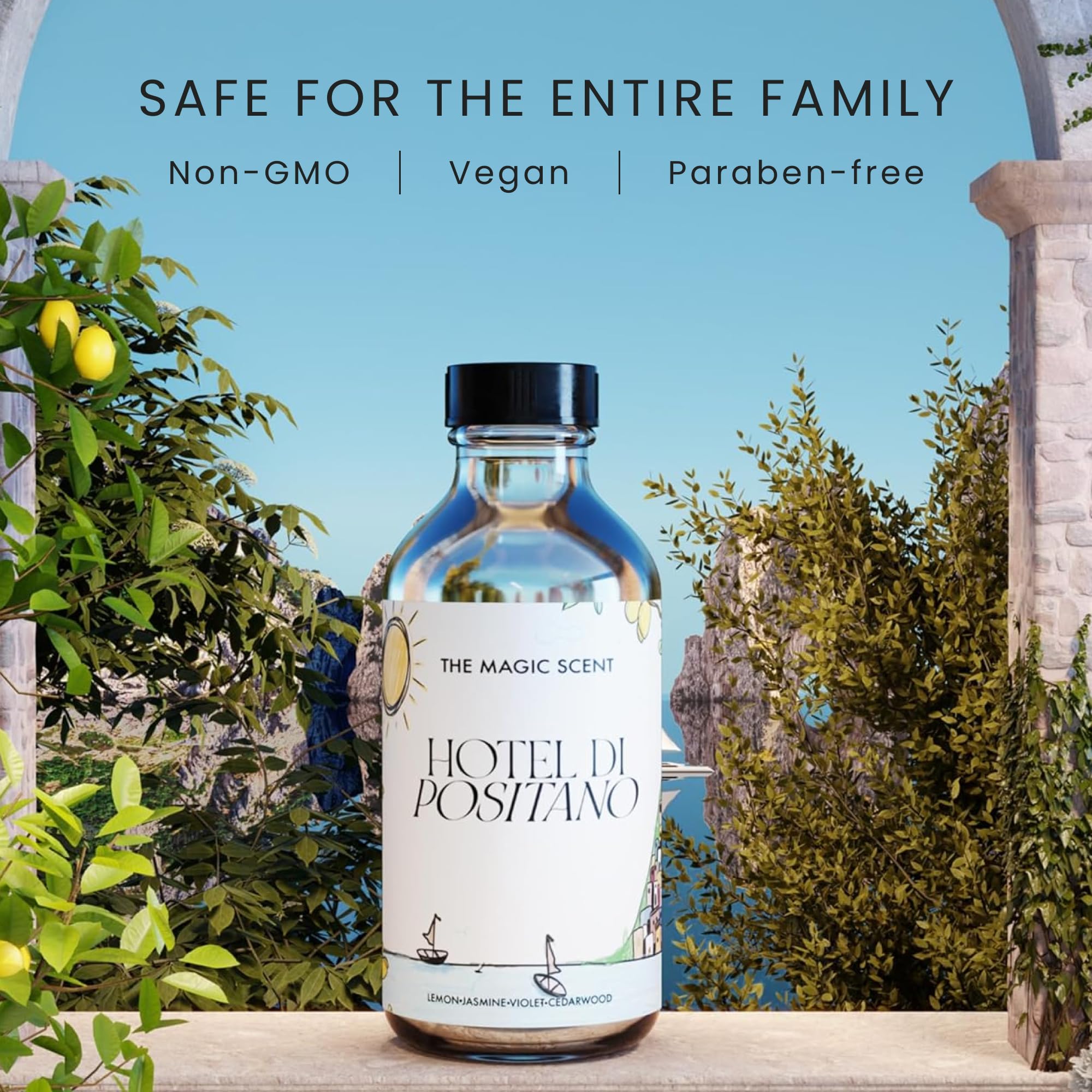 Close-up of lemon fragrance note in Hotel Di Positano diffuser oil