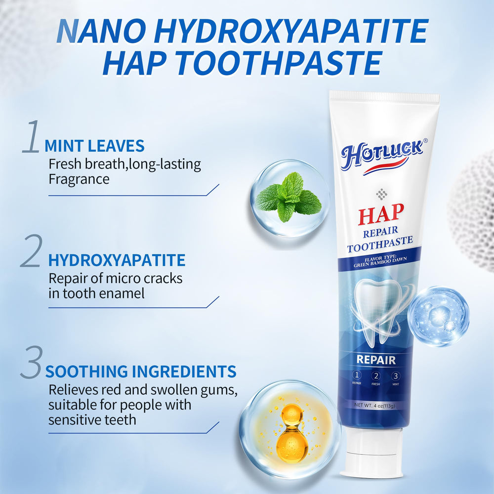 Hap Toothpaste Hotluck HAP Fluoride-Free Toothpaste – Nano-Hydroxyapatite, Enamel Rep ...