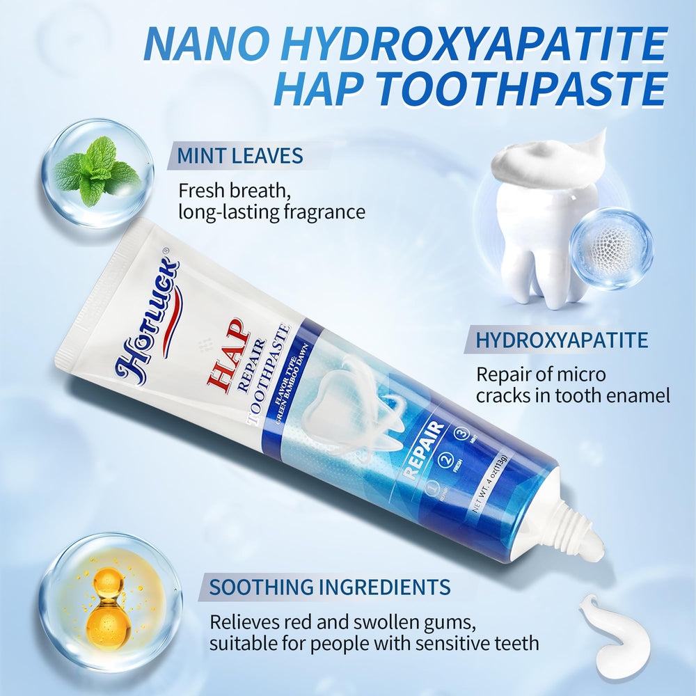 Hotluck HAP Fluoride-Free Toothpaste – Nano-Hydroxyapatite, Enamel Rep ...