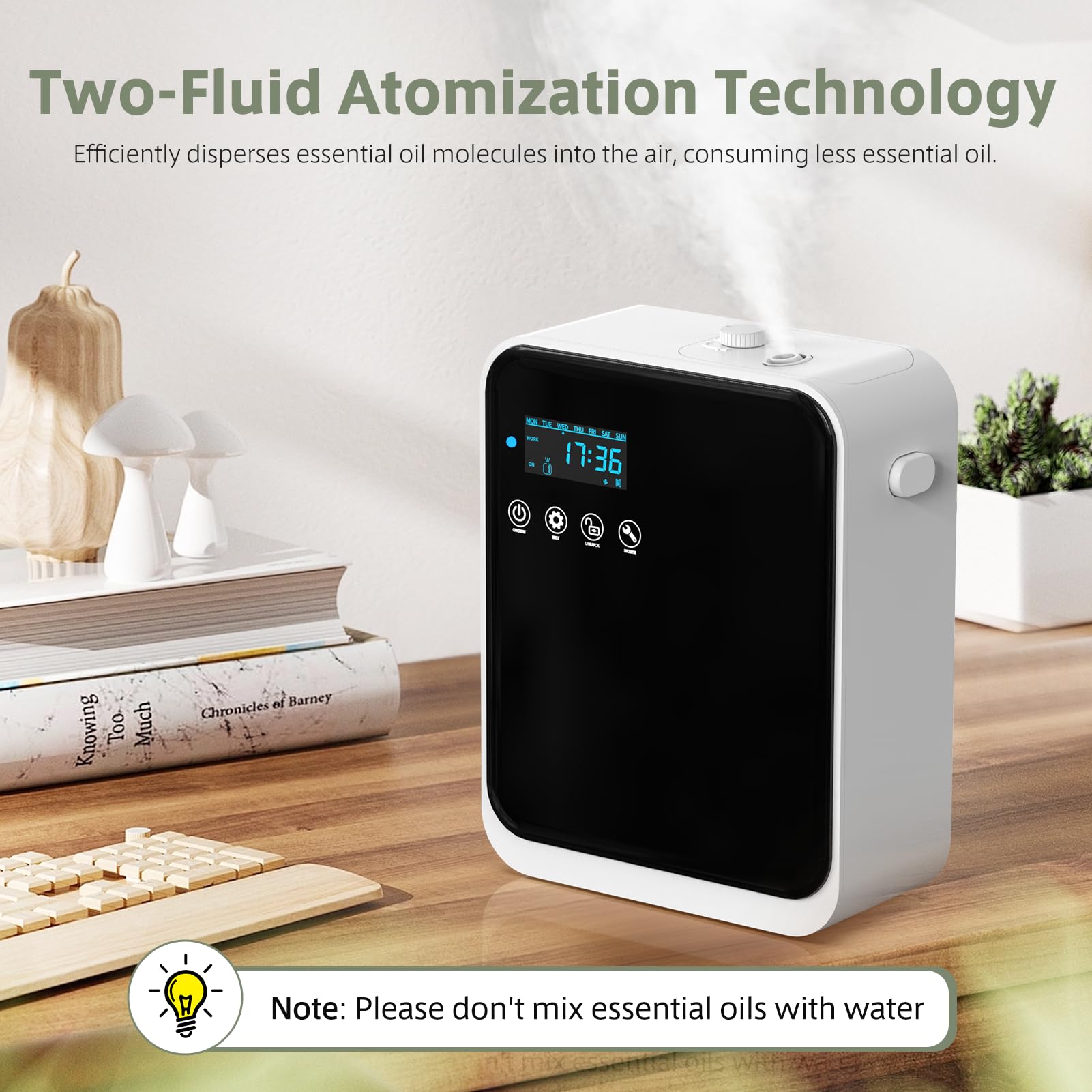 Tabletop placement of HOTOIQ Waterless Diffuser