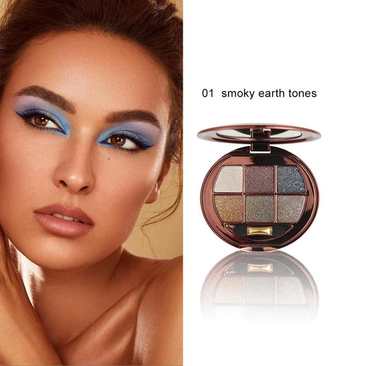 Houksouml palette swatches reveal micro-glitter pearlescent neutrals with easy blends.
