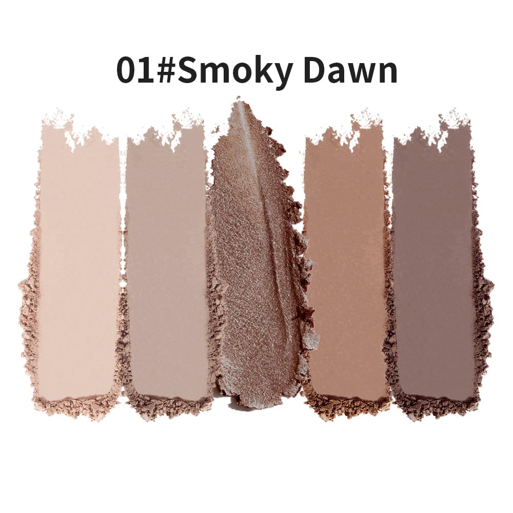 Houksouml palette swatches highlight wearable nude-brown-pink tones for office to evening.