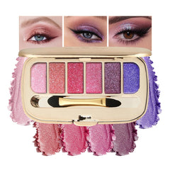 Houksouml Glitter Eyeshadow Palette front view for radiant daily glam with shimmering color.