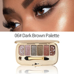 Houksouml Glitter Eyeshadow Palette waterproof wear all day.
