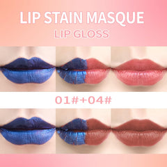 Houksouml Lip Stain transfers resistant tint with minimal smudge.