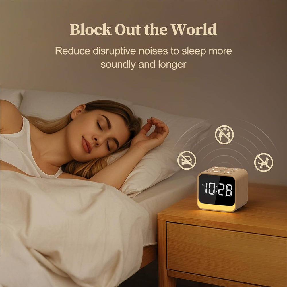 HOUSBAY compact nightstand alarm clock blending with bedroom decor