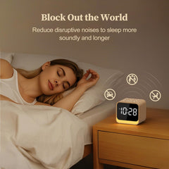 HOUSBAY compact nightstand alarm clock blending with bedroom decor