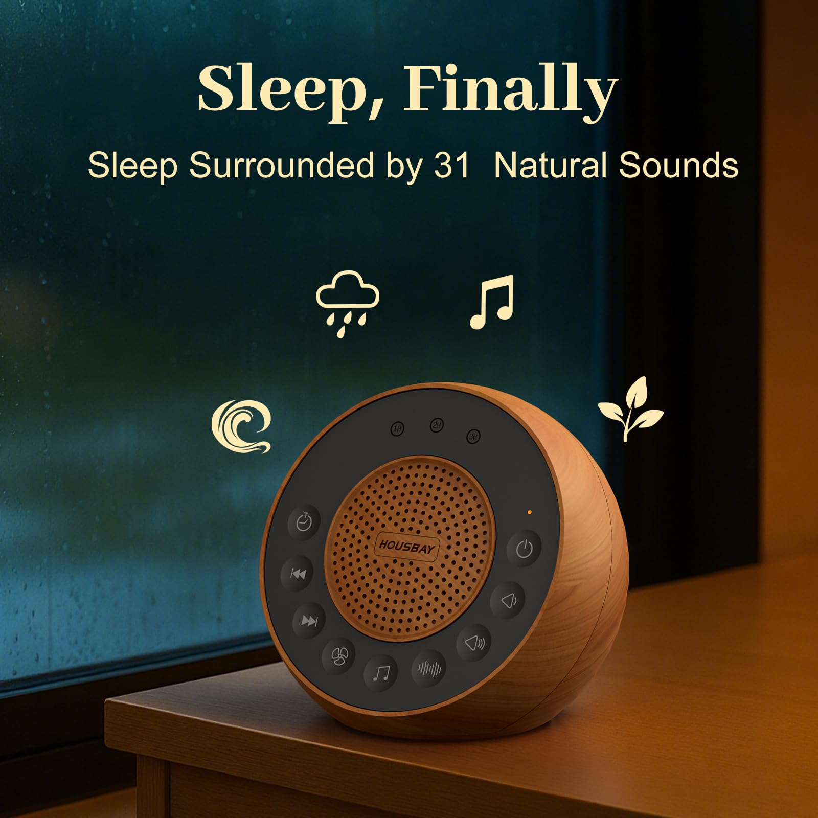 Housbay ocean ambience sounds for soothing bedtime routines and relaxation