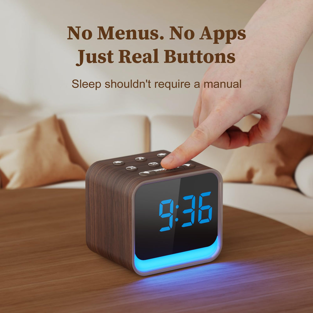 HOUSBAY plug-in clock with included adapter for easy setup.