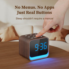 HOUSBAY plug-in clock with included adapter for easy setup.