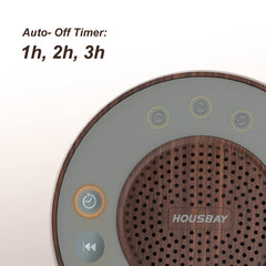 HOUSBAY white-noise-machine 5w-speaker-bass delivers rich sound to mask distractions.