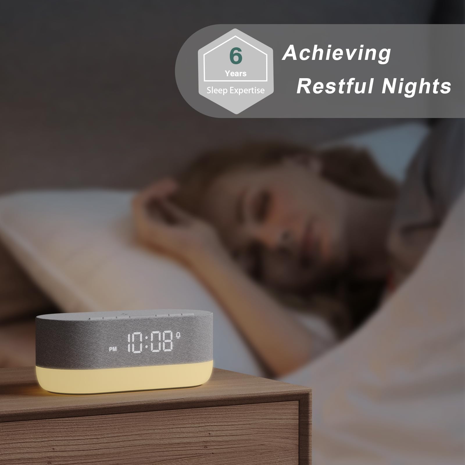 HOUSBAY wireless charger powers a phone at bedside without cables.