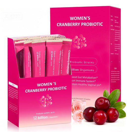 Bottle and box of House of Nutrition Women Probiotic Powder
