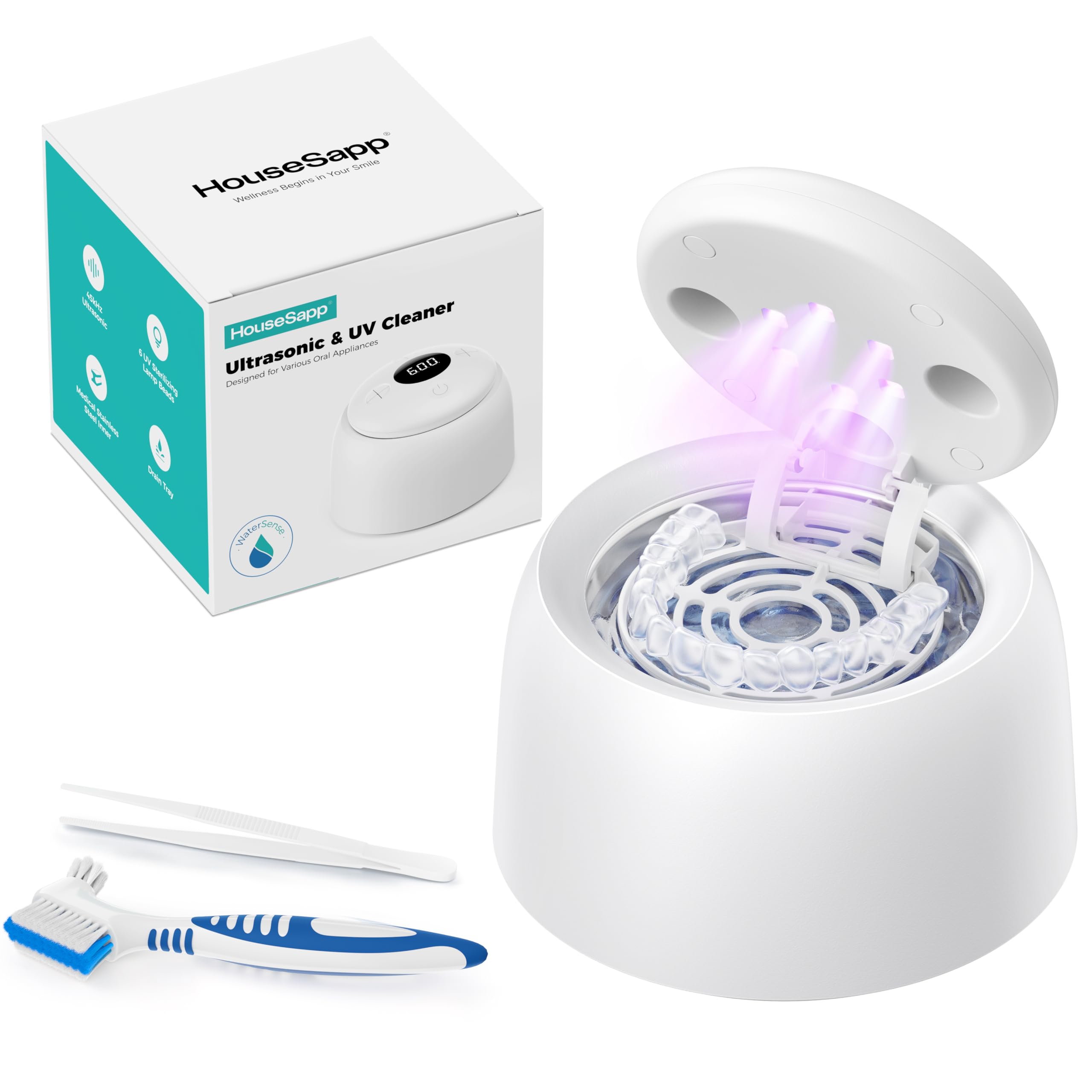 HouseSapp Ultrasonic Retainer Cleaner front view