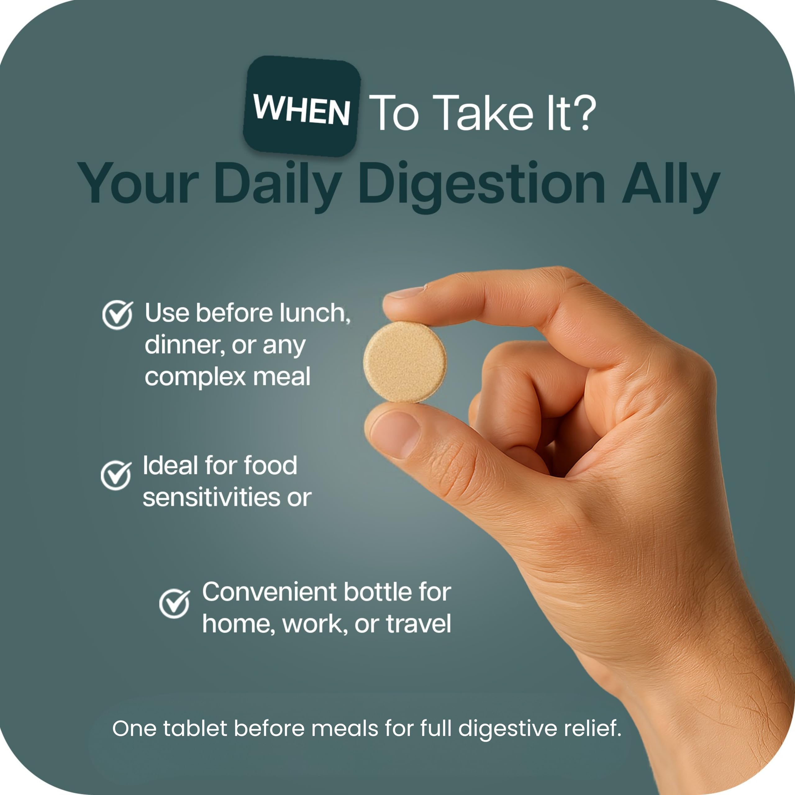 Closeup of TriEnza enzymes emphasizing stable digestion support