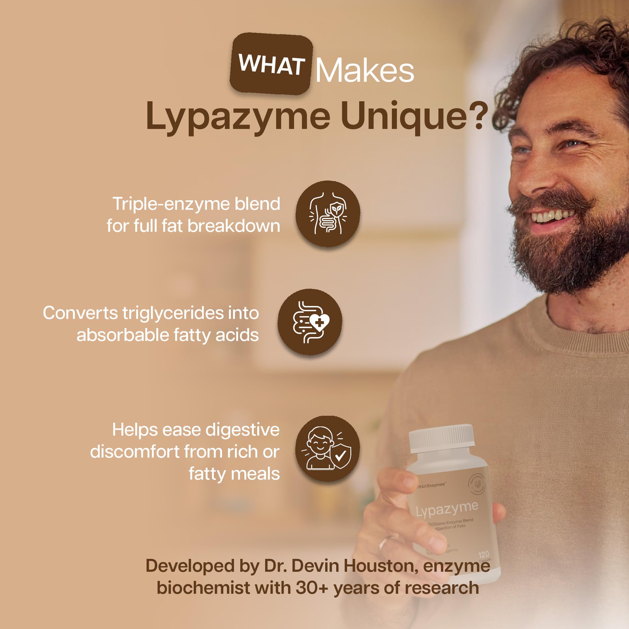 3-enzyme blend for complete fat digestion