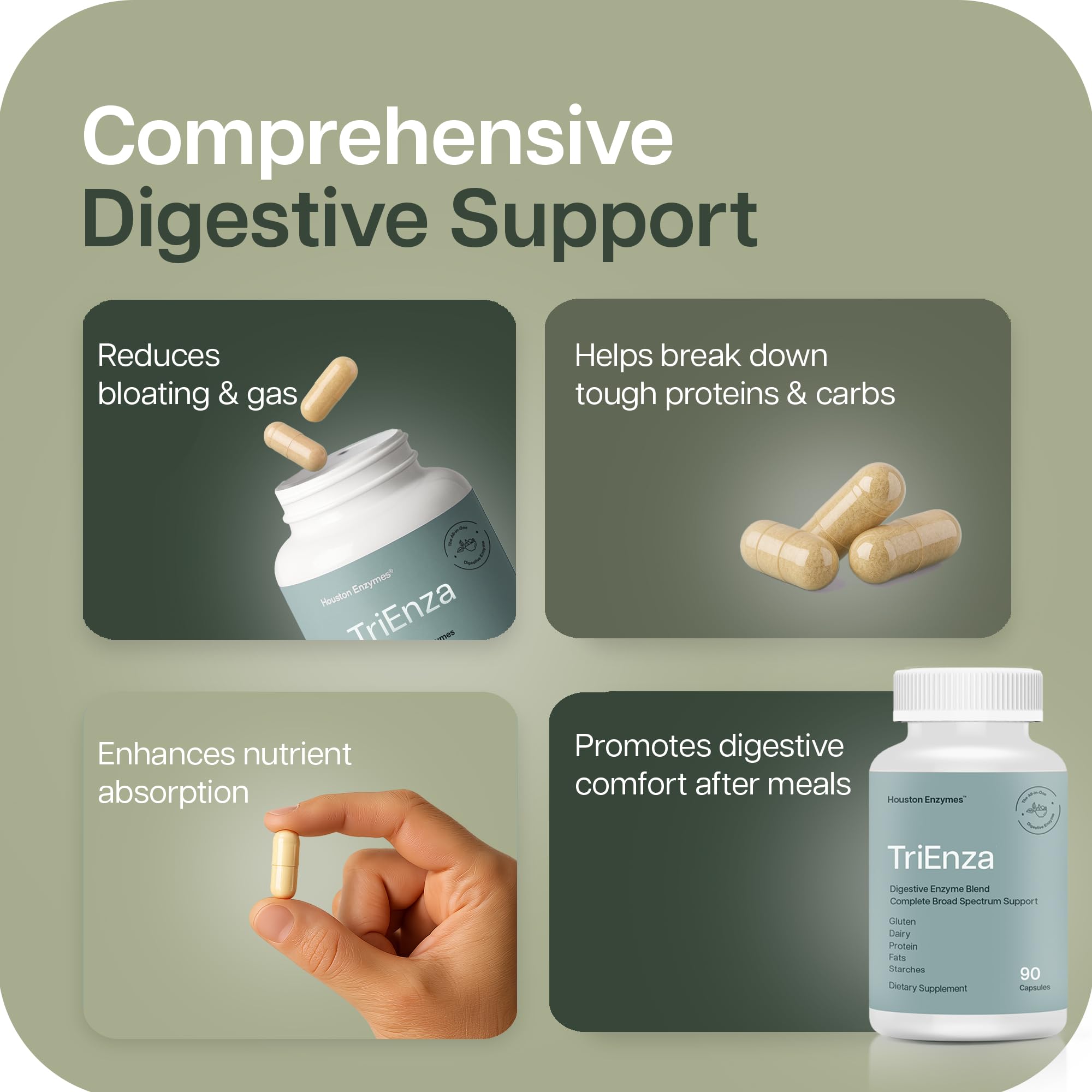 Protein digestion enzymes designed for dairy and wheat proteins
