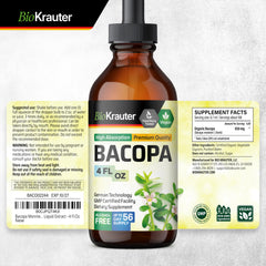 Usage instructions for Bacopa Monnieri liquid drops