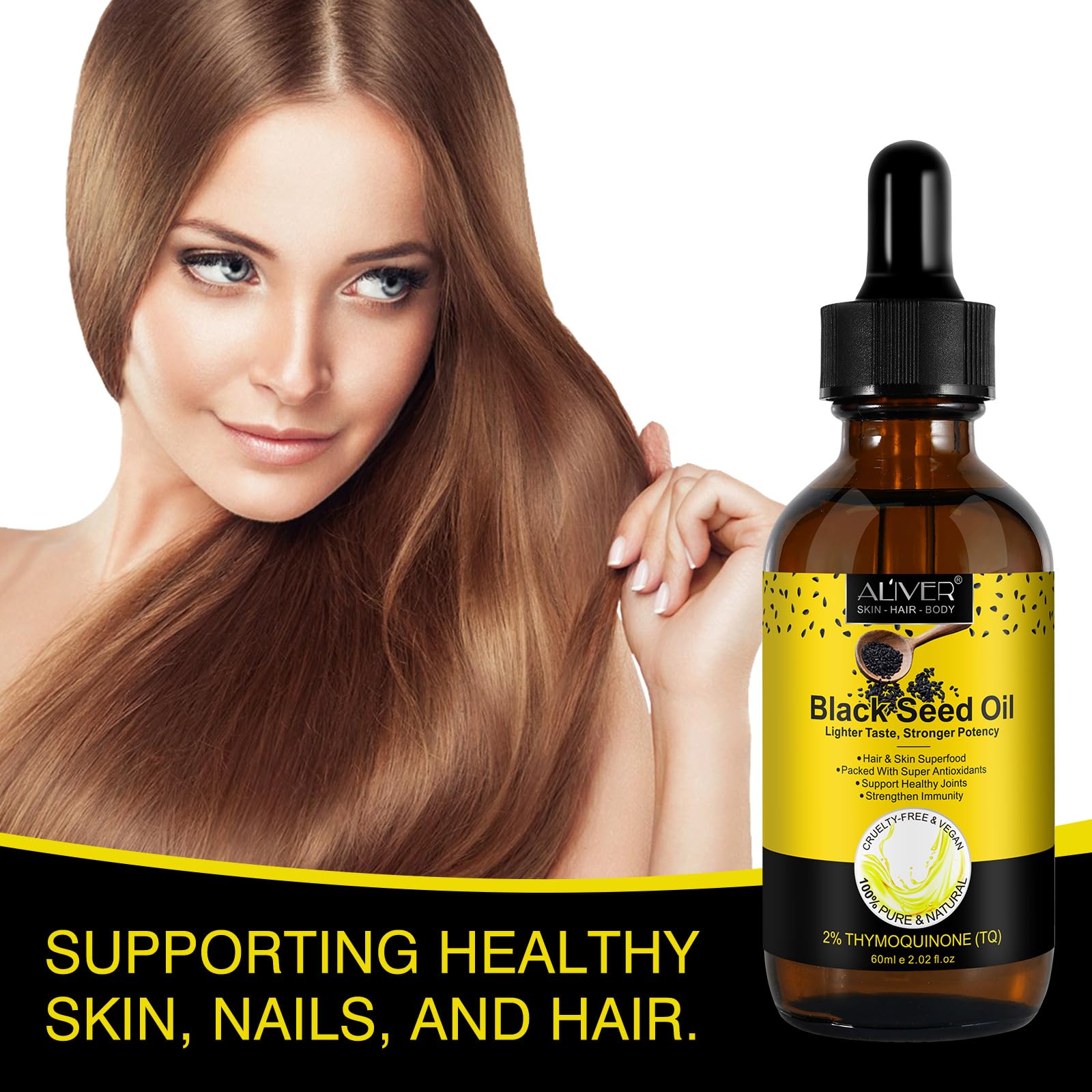 Illustration of how to use black seed oil