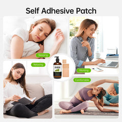 Illustration showing how to apply a castor oil pack wrap