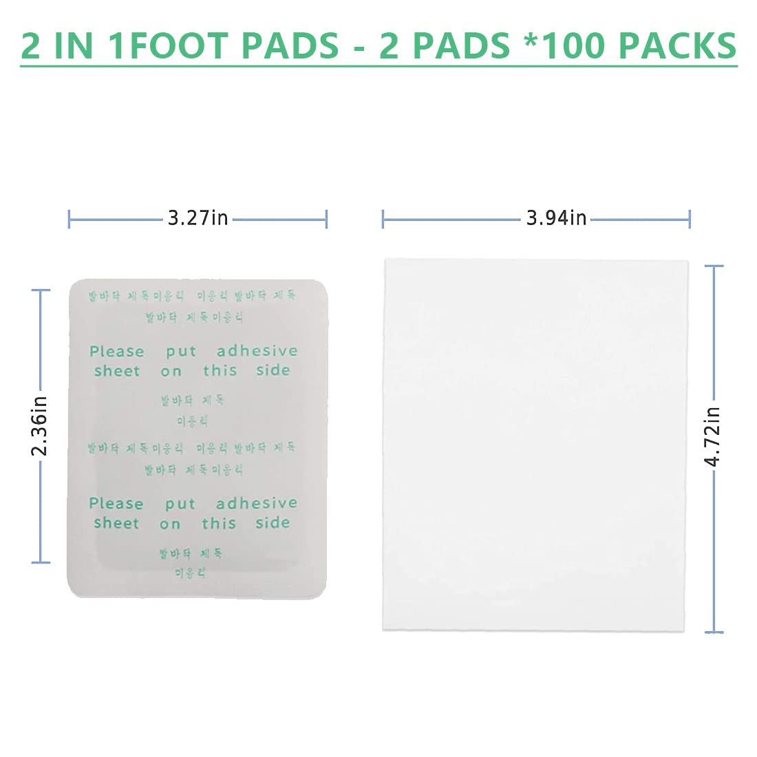 Step-by-step usage instructions for foot pads