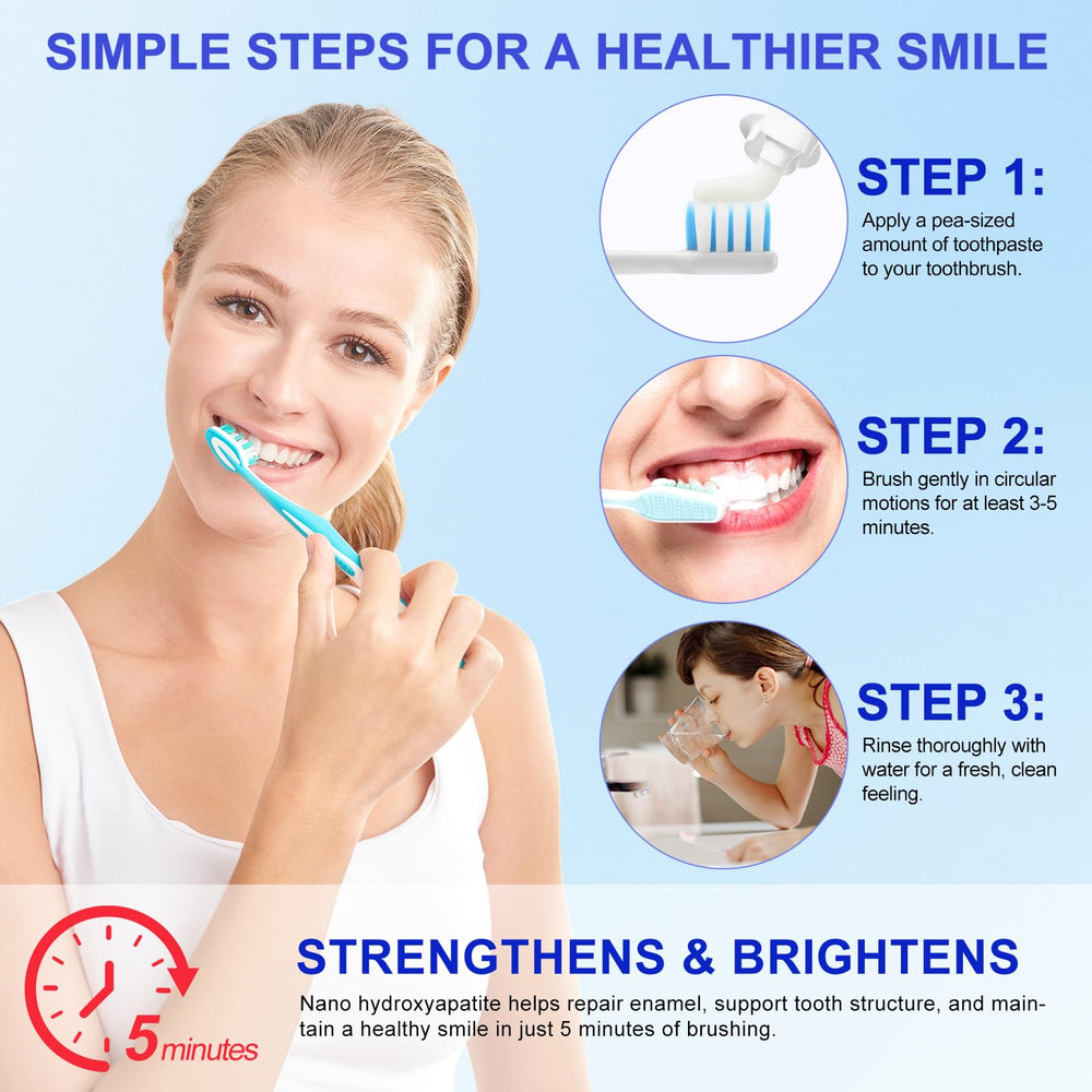 Step-by-step how to use Hydroxyapatite toothpaste