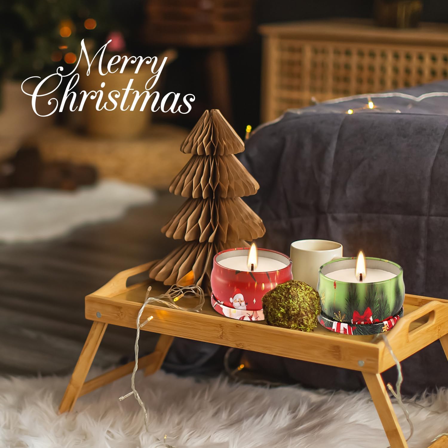 Beautifully wrapped Howemon scented candles gift set