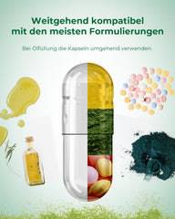 Filling capsules with powder using a capsule filler