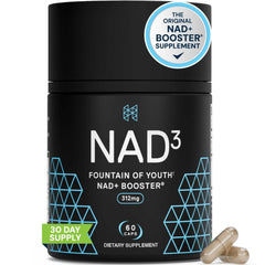 HPN NAD3 bottle front view, a premium NAD+ booster for daily vitality.